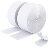 Tiras adhesivas blancas, grandes y ultrarresistentes, de 3 m x 100 mm, ideales para almacenar y recoger objetos en casa y en la oficina.