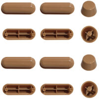 Paquete de 20 topes amortiguadores para asientos de inodoro, de 12,5 x 19 mm, de color marrón, para instalación en el baño.