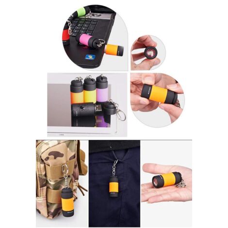 3-in-1 LED Taschenlampen Set, wiederaufladbar mit Akku und USB