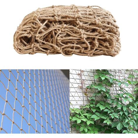Ineasicer 100 % umweltfreundliches, biologisch abbaubares und kompostierbares Pflanzenstütznetz aus natürlicher Jute, Gartenspalier (2 m x 10 m) (1/5)