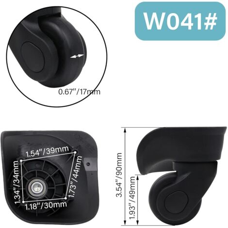1 Paar Swivel Koffer Gepäck Mute Rad Ersatzrollen für Trolley Flexible