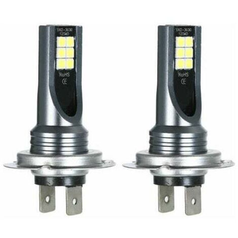 Autobeleuchtung Autobeleuchtung, H7 Auto-LED-Nebelscheinwerfer-Birnen-Scheinwerfer-Kit 6000K Weiß Lauflicht-Decoder Nebelscheinwerfer, Schwarz (1/5)