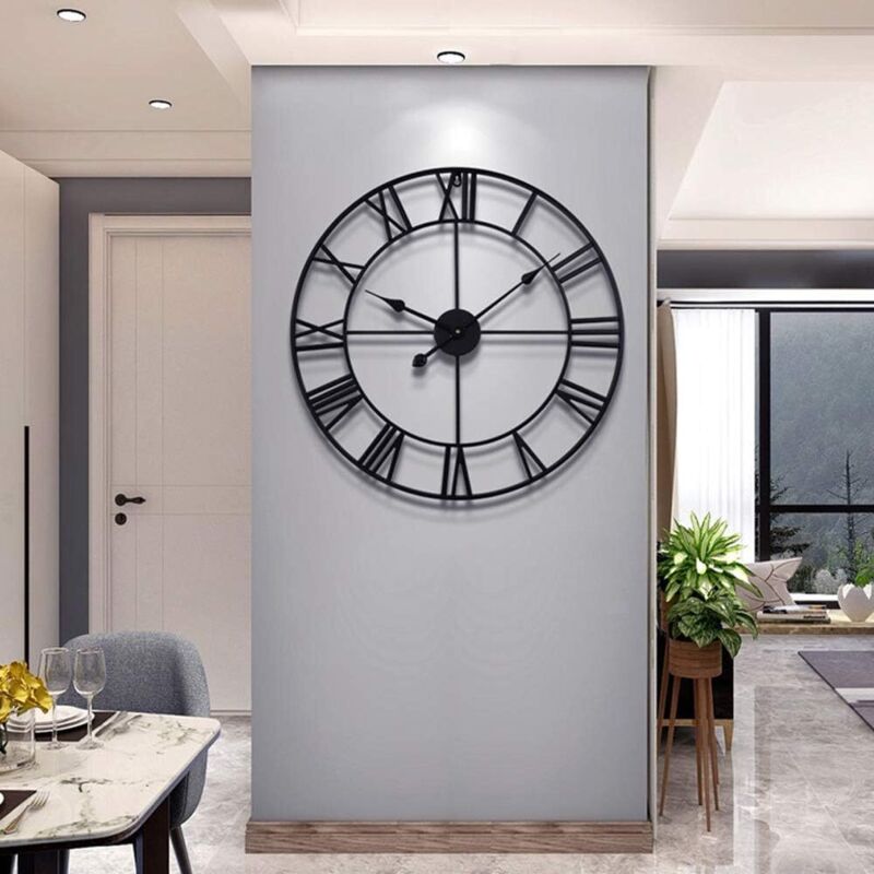 Mini orologio rotondo in metallo di alta qualità con lunetta al quarzo, quadrante bianco con numeri romani neri, funzionamento a batteria (inserto da