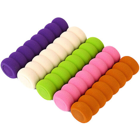 Tampone in schiuma per maniglia della porta, 10 pezzi, protezione in schiuma per maniglia della porta, silicone per maniglia della porta (10 pezzi, viola) (1/5)