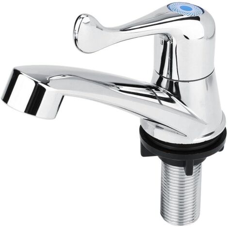 Manopola Rubinetto In Lega Di Zinco Argento – Ricambio Singolo Per Acqua Fredda, Per Lavabo E Vasca, Facile Da Installare