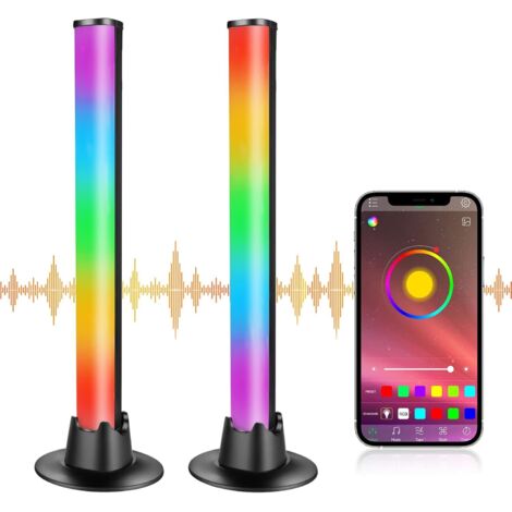 Lampada LED intelligente Ineascer, lampada da scrivania intelligente RGB con molteplici effetti di luce, lampada decorativa da gioco con 10 modalità scena e modalità musica, luce d'atmosfera per TV, P (1/5)