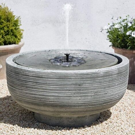 Fuente Solar Para Jardín Con Bomba De Cascada - Decoración Exterior Moderna Y Clásica