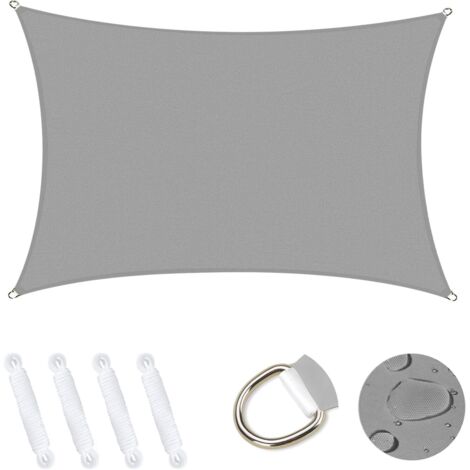 Ineasicer Tenda da sole rettangolare da giardino 4 x 5 m, tenda da sole con protezione UV al 95%, telo ombreggiante impermeabile e resistente per patio esterno, giardino, cortile, campeggio, piscina - (1/4)