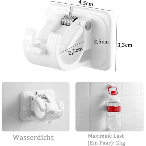 LIUCONGBD 4 Pezzi Extra Lungo Ganci Adesiv, Ganci Autoadesivo in Acciaio Inox Senza Foratura, Impermeabili Appendi Porta Asciugamani Robusti, Ideale per Cucine, Bagni, Uffici (Nero