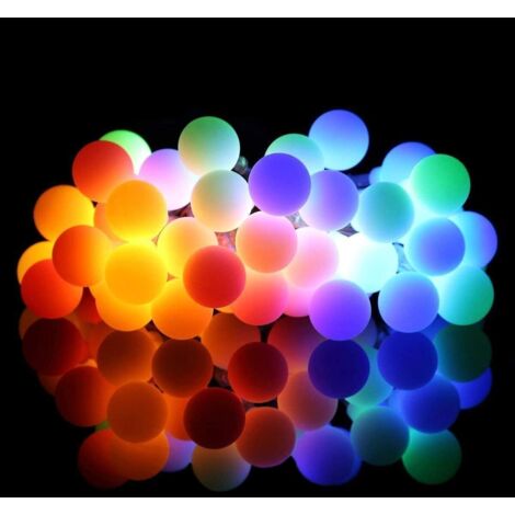 Catena luminosa a sfera da 6 m, 40 piccole sfere LED, illuminazione decorativa a batteria per interni/esterni per casa/camera da letto/giardino/balcone/feste/Natale e matrimoni (multicolore) (1/4)