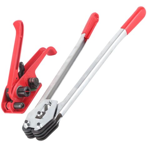 Tenditore manuale per reggette in plastica PP/PET, sigillatrice manuale per reggette, strumento per imballaggio (1/5)