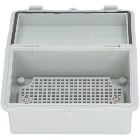 Scatola elettrica impermeabile, isolata, antipolvere, per esterni, con coperchio incernierato, clip in plastica per fai da te, grigia (1/5)