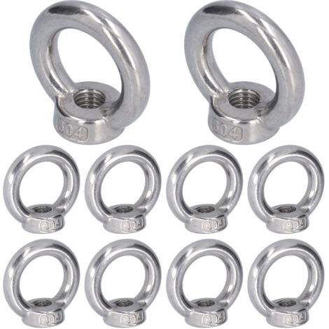 10 pezzi anelli di sollevamento in acciaio inox per macchine forestali M5 (1/5)
