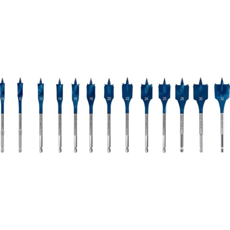 Set di 13 punte per fresatura piana Expert SelfCut Speed (per legno tenero, truciolato, Ø 10-32 mm, accessorio professionale per trapani a percussione) (1/5)