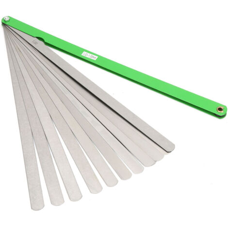Spessimetro, 300 mm, 17 lame, metrico, spessore 0,02–1 mm, acciaio inossidabile, strumento di misura (1/5)