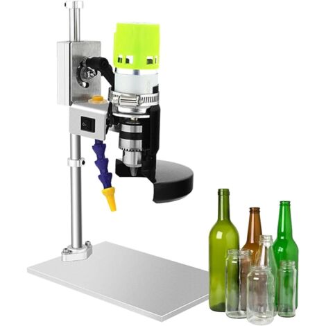 Macchina da taglio elettrica per bottiglie di vino in vetro e ceramica, macchina multifunzionale per molatura, foratura e taglio