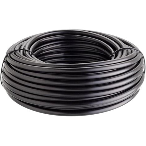 Tubo flessibile per irrigazione a goccia nero da 25 m, materiale PE 16 × 1,2 mm, a risparmio idrico e durevole, adatto per l'irrigazione di giardini e terreni agricoli