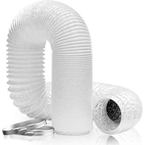 Tubo flessibile di ventilazione per condotti dell'aria 160 mm x 6/8/10 m in alluminio e PVC per asciugatrice, ventola di estrazione dell'aria