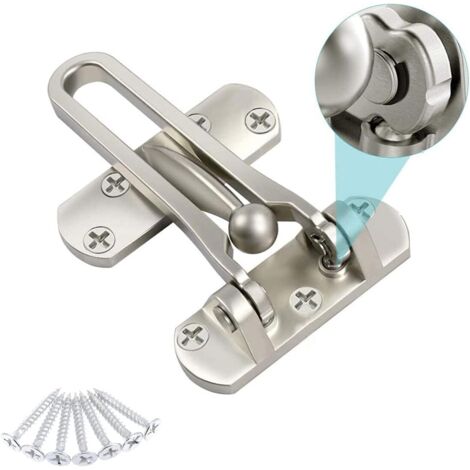 Serratura di sicurezza satinata Door Keeper, serratura per porta, gancio, senza catena (1/5)