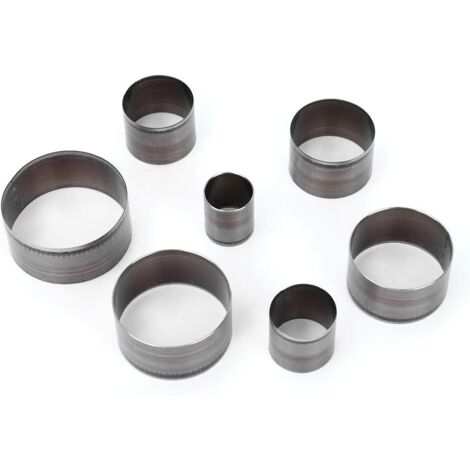 Set di punzoni circolari per punzonatura, kit di punzoni per punzonatura in pelle, 7 pezzi di utensili per il taglio della pelle, punzoni circolari in acciaio, punzone manuale per lavorazione artigian (1/5)