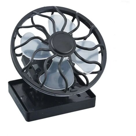 Ventilatore solare portatile con pannello di alimentazione a celle di raffreddamento per condizionatore d'aria da campeggio ed escursionismo, materiale ABS.