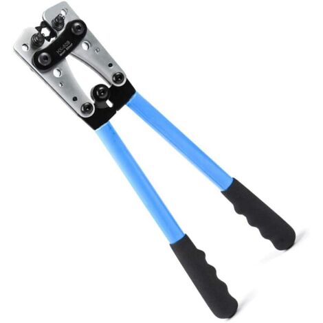 HX-50B Pinze per crimpatura di capicorda per cavi batteria Pinze per elettricisti per crimpare cavi da 6-50 mm2 (AWG 8-1/0) con piastra metallica ispessita e rinforzata