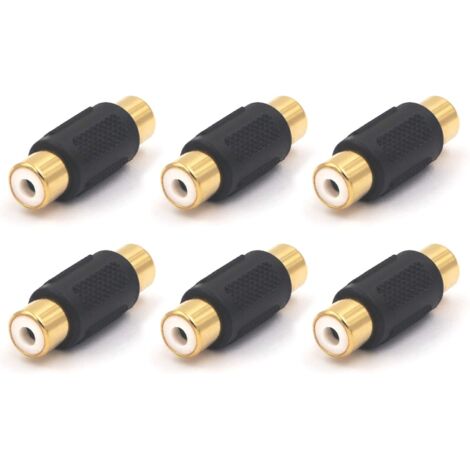 Confezione da 6 connettori RCA femmina-RCA femmina placcati in oro (1/5)