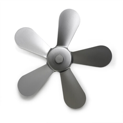 Pale della ventola del forno, 5 pale, lega di alluminio, migliorano la circolazione dell'aria calda, ampia compatibilità, facile installazione per camino (argento) (1/5)
