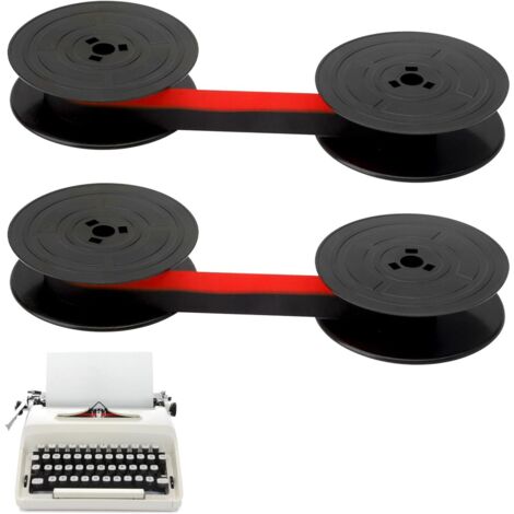 nastri per macchina da scrivere, nastro per macchina da scrivere a doppio rotolo da 10 m per nastro per macchina da scrivere in nylon GR1 (rosso + nero) (1/5)
