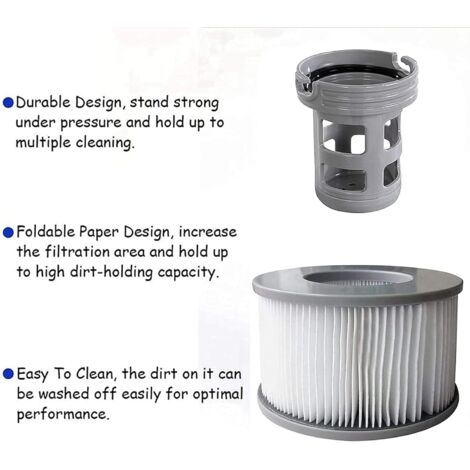 Lot De 4 Filtres Spa Lite Pour Mspa - Cartouches Filtrantes Hautes Performances Dès 2020