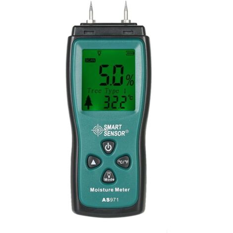 Mini manómetro numérico LCD portátil para humedad de madera, detector de humedad, sonda con 2 broches, plage de mesure 2% à 70% (1/5)