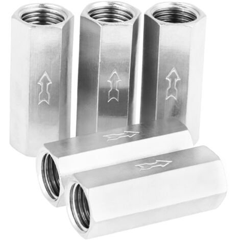 Clapet antirretorno de aire, 5 piezas en cuivre 1/4'' filete femenino paso completo clapet unidireccional antirretorno de compresor de gas dispositivos de control accesorio para aire único (1/5)