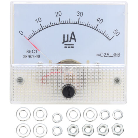 Ampèremètre analogiqueique 0-50 µA, panel de corriente 85C1, precisión 2,5, para probador de medida de circuito automático (1/5)