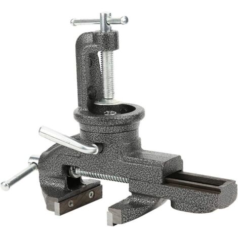 Étau de table 80 mm con Étau de serrage giratorio à 360° para material de utilidad, fijación - Étau rotatif en fonte (1/5)