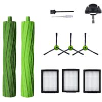 Repuestos para aspiradora iRobot Roomba J7 I7 I6 I3 I4 I2 I5 I8 I1+/Plus E5 E6 IEJ, 1 juego de cepillos giratorios de goma, 1 rueda delantera, 4 filtros, 4 cepillos laterales
