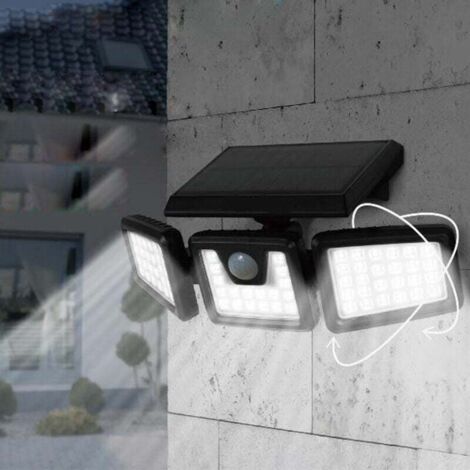 Solar-Außenlampe mit Bewegungsmelder, 70 kaltweiße LED-Außenleuchten 650 lm, 2200 mAh Solar-Außenlampe, IP65 wasserdichtes Solar-LED-Außenlicht (1/5)