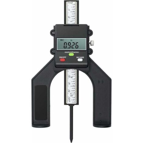 Digitaler Tiefenmesser, Höhenmesser, 80 mm/3,14 Zoll, 0,10 mm/0,004 Zoll Genauigkeit mit ABS/INC-Funktion, Höhen-/Tiefenmessung für Zimmerei, Holzbearbeitung, Tischkreissäge