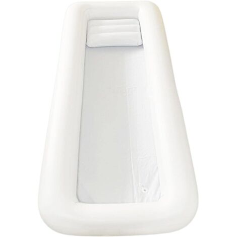 MagiDeal Aufblasbare Badewanne für Erwachsene, Weiße Aufblasbare Badewanne, Tragbare Faltbare PVC-Badewanne, Spa-Badewanne 195x90x20cm