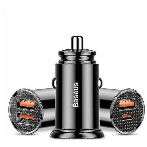 Autoladegerät für Zigarettenanzünder, USB-Dual-USB-Autoladegerät, 5 A, schnelles Aufladen, 2 Anschlüsse, 12–24 V, für iPhone 12, Netzteil, USB-Ladegerät, 18 W (1/3)
