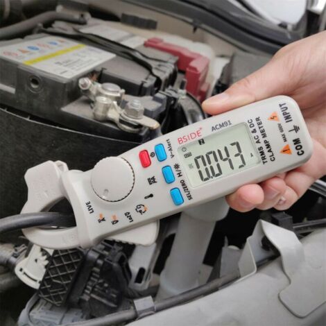 ACM91 1 mA AC/DC Strom TRMS Auto-Range 6000 Count Zangenamperemeter Kapazitätsmultimeter Live Check V Alert Tester mit Taschenclip