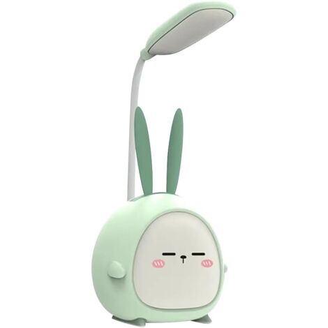 LED-Schreibtischlampe, kabellose Schreibtischlampe, Kinder-Schreibtischlampe, wiederaufladbar über USB, Geschenk für Kinder, Jungen, Mädchen, Freunde, Grün
