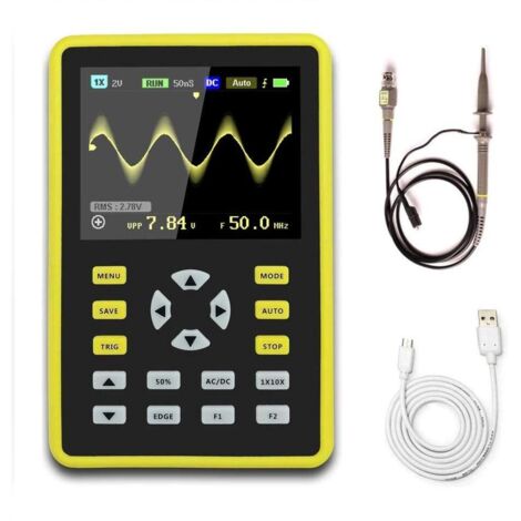 Tragbares digitales Mini-Oszilloskop mit 2,4-Zoll-LCD-Display, 100 MHz Bandbreite und 500 ms/s Abtastrate