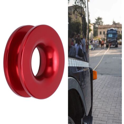 Winden-Bergering, Winden-Rollen-Abschleppring, Autowinden-Seilzug-Bergering, 41.000 lb Bruchfestigkeit (rot)