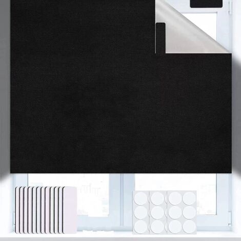 Verdunklungsvorhänge ohne Bohren 150x200cm, Schneidbarer Verdunklungsstoff Wärmedämmung für 100%, Tragbare Thermo-Verdunklungsvorhänge, Geeignet für Babyzimmer