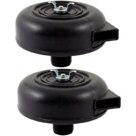 2 stücke Luft Kompressor Filter Auspuff Stille Gewinde Schwarz 20mm (1/4)