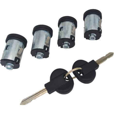 Lot 4 Serrures Cylindriques Avec 2 Clés - Pour Expert, Ulysse, Scudo, Dispatch, Xantia, Synergie - Compatible #4162.C9