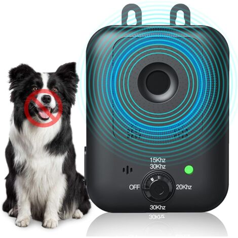 Ultraschall-Hundeabwehr, Hundeabwehr für den Außenbereich, wiederaufladbarer Antibell-Korrektor mit 3 Empfindlichkeitsstufen, 15 Meter Reichweite, sicher, IPX6 wasserfest