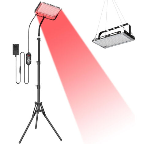 Rotlichtlampe Wärmelampe, 660nm ＆ 850nm 4 Köpfe Red Light Therapy Flexibel Mit Stand,180LEDs 12V 30W Infrarotlampe Mit Timer Fur Heimat Linderung Von Rücken-, Schulter- Und Beinschmerzen