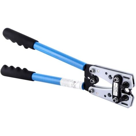 Terminal-Crimpzange, 6–50 mm², verstellbare Batteriekabelschuh-Crimpzange, Elektrikerzange mit rutschfesten Griffen und selbstsperrendem Mechanismus