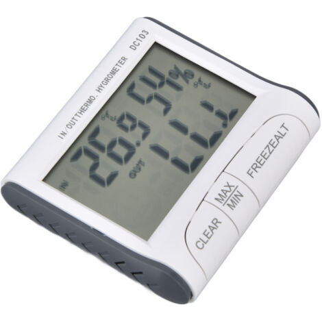 Innen-Hygrometer mit Dual-LCD-Display, digitale Speicherfunktion, Kunststoff-Thermometer für Zuhause (1/5)